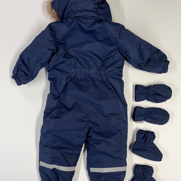 H&M Snowsuit Size 2T EUC with Mittens & Booties - Picture 2 of 3